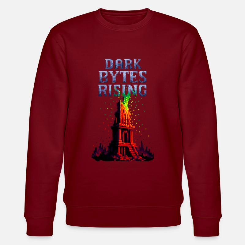 Dark Bytes Rising – Digital Awakening - Stanley/Stella Unisex Bio-Sweatshirt CHANGER  - Burgunderrot