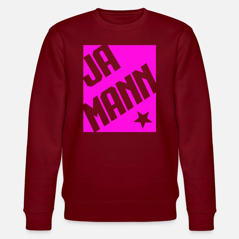 Ja Mann - Stanley/Stella Unisex Bio-Sweatshirt CHANGER  - Burgunderrot