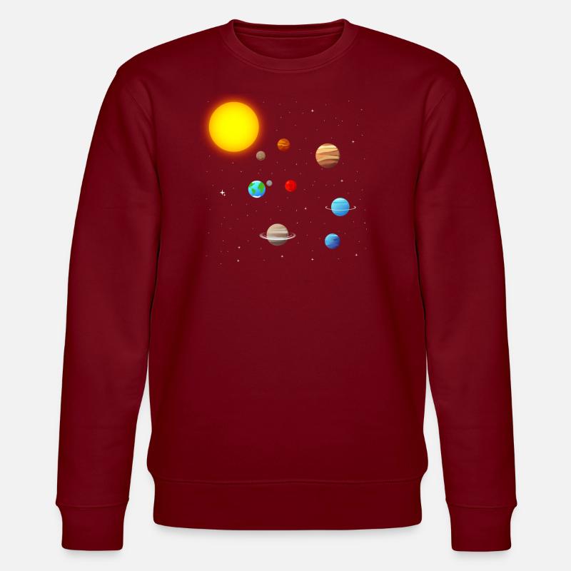 solar system - Stanley/Stella CHANGER Unisex Organic Sweatshirt - burgundy