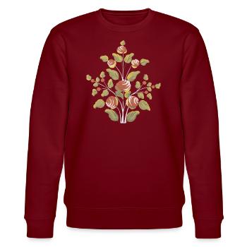 Muskaregrund, rot - Stanley/Stella Unisex Bio-Sweatshirt CHANGER  - Burgunderrot - Vorne - Nik (191cm) & Marisol (170cm)