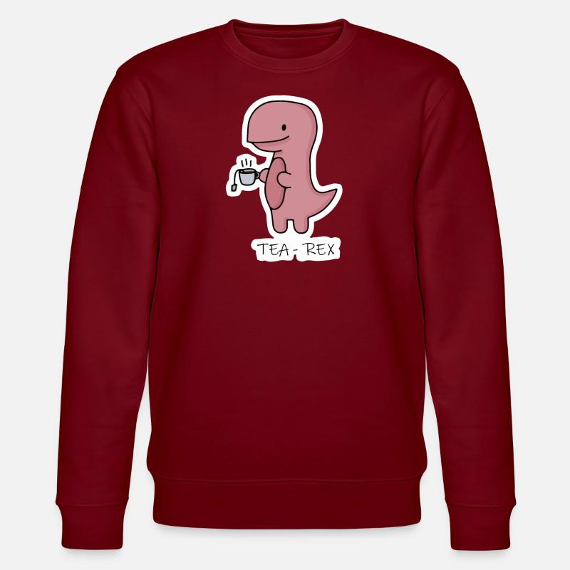 Tea-Rex (T-Rex) - Stanley/Stella Unisex Bio-Sweatshirt CHANGER - Burgunderrot