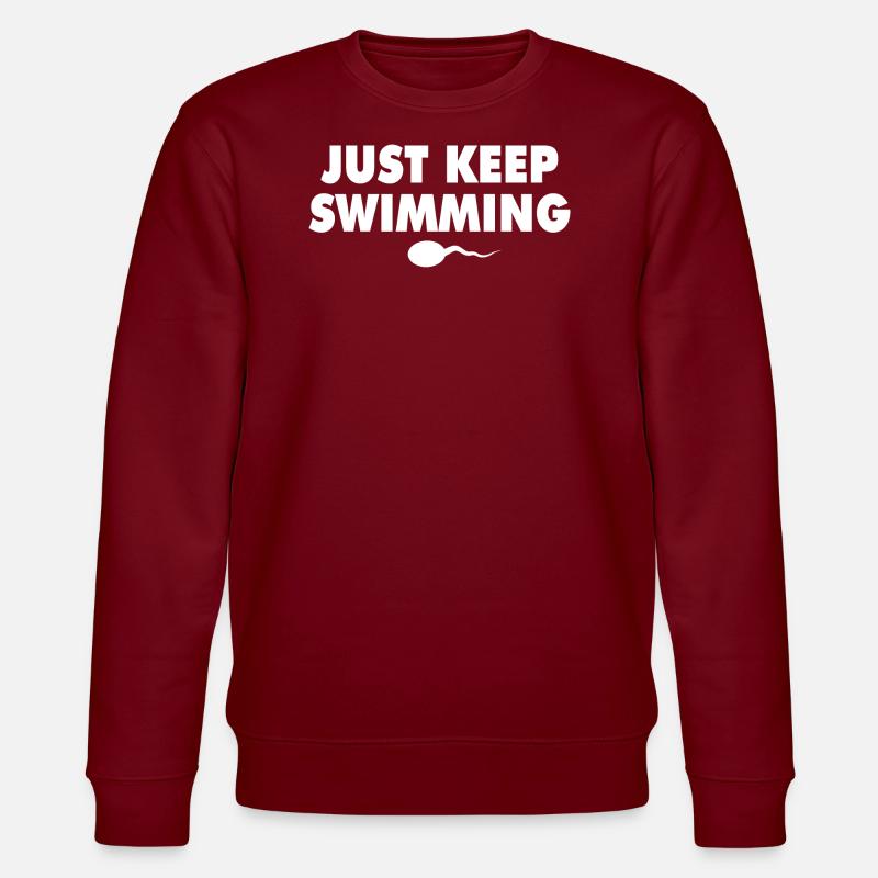 Continuez simplement à nager - Sweat bio CHANGER Stanley/Stella Unisexe - bordeaux