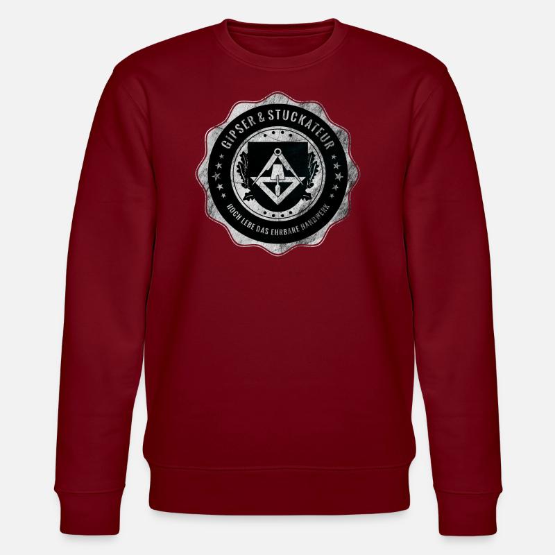 Plasterer, plasterer, craft, guild emblem - Stanley/Stella CHANGER Unisex Organic Sweatshirt - burgundy