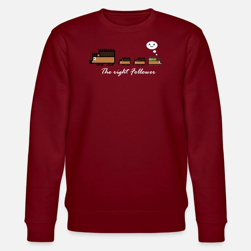 Igel-Follower - Stanley/Stella Unisex Bio-Sweatshirt CHANGER  - Burgunderrot