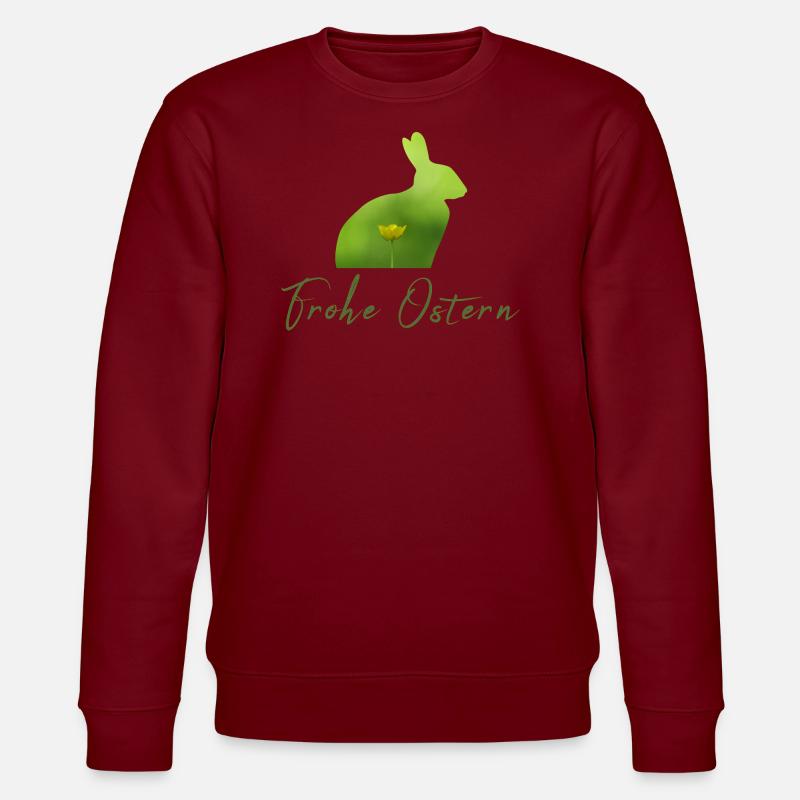 Happy Easter Easter - Stanley/Stella CHANGER Unisex Organic Sweatshirt - burgundy
