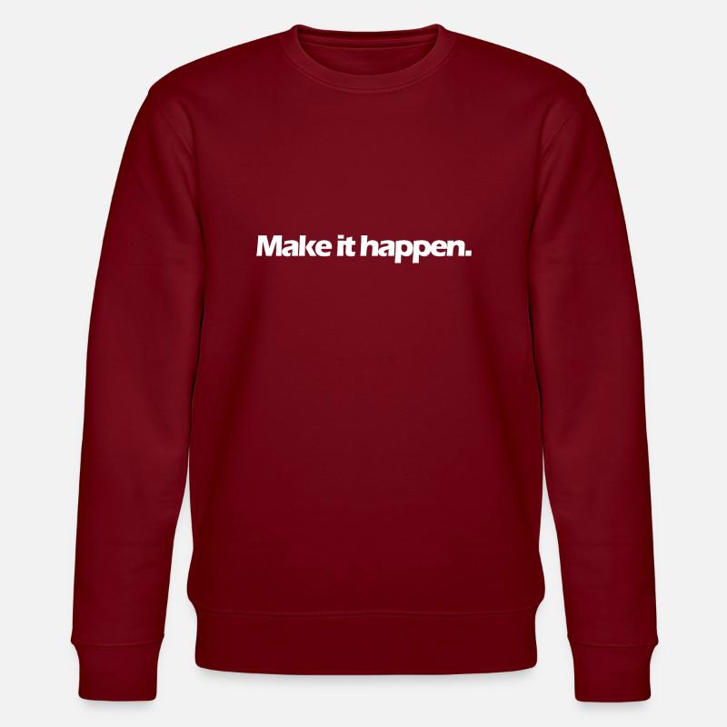 Spruch weiss - Sweat bio CHANGER Stanley/Stella Unisexe - bordeaux