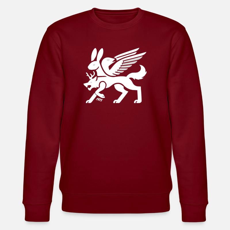 Wolpertinger - Stanley/Stella Unisex Bio-Sweatshirt CHANGER  - Burgunderrot