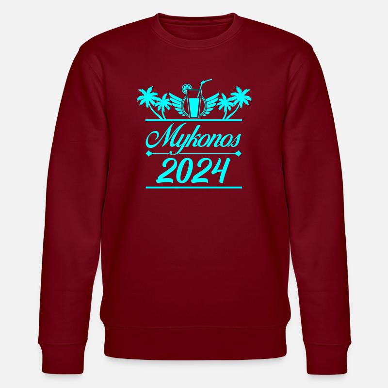 mykonos 2024 - Stanley/Stella Unisex Bio-Sweatshirt CHANGER  - Burgunderrot