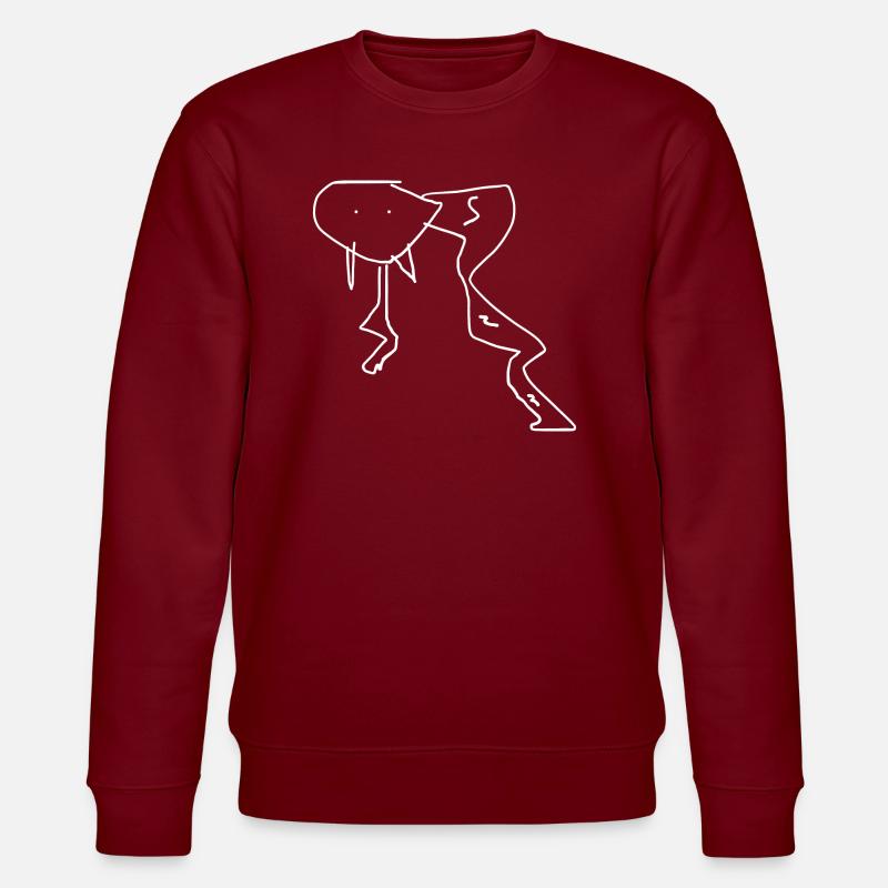 Schlange - Stanley/Stella Unisex Bio-Sweatshirt CHANGER  - Burgunderrot