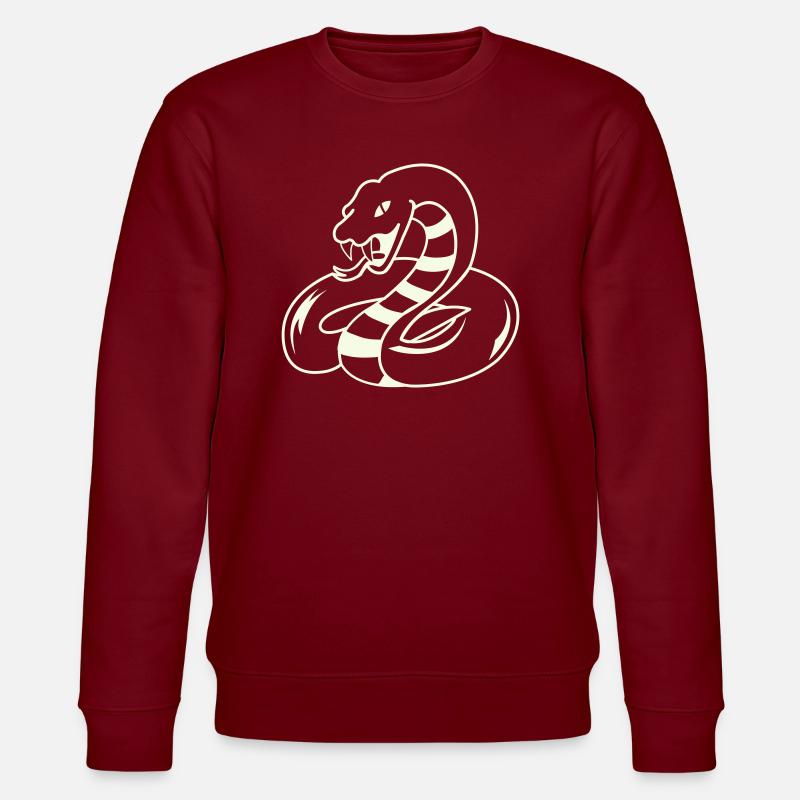 snake - Stanley/Stella Unisex Bio-Sweatshirt CHANGER  - Burgunderrot