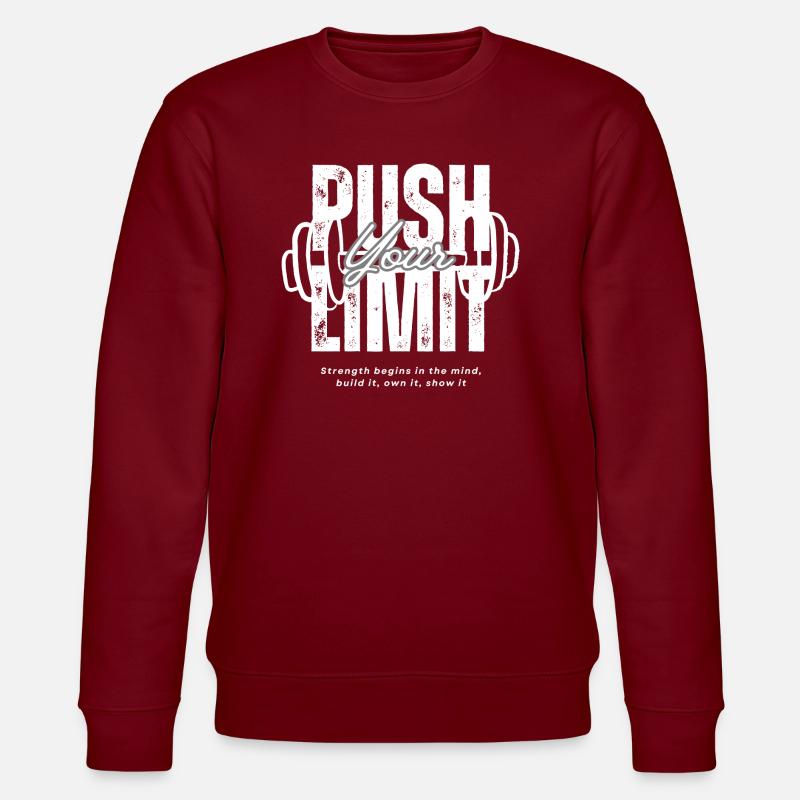 Push your limit - Stanley/Stella Unisex Bio-Sweatshirt CHANGER  - Burgunderrot