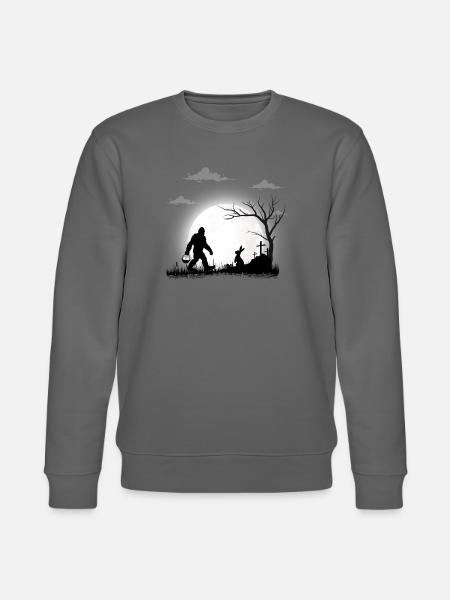 Bigfoot Oster Shirt auf Eiersuche mit Osterhase - Stanley/Stella Unisex Bio-Sweatshirt CHANGER -