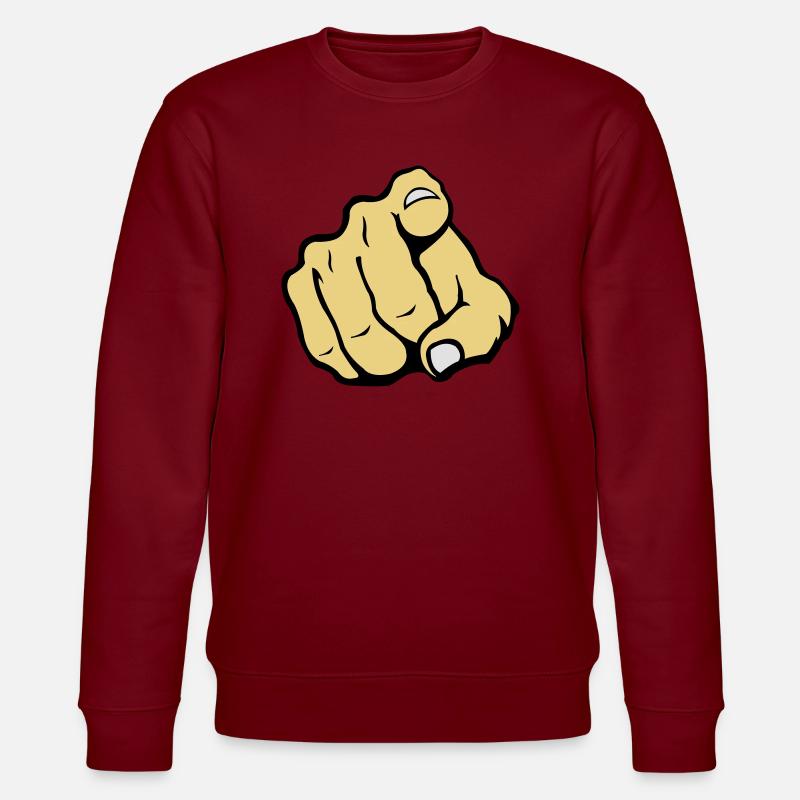 hand_you_2 - Stanley/Stella Unisex Bio-Sweatshirt CHANGER  - Burgunderrot