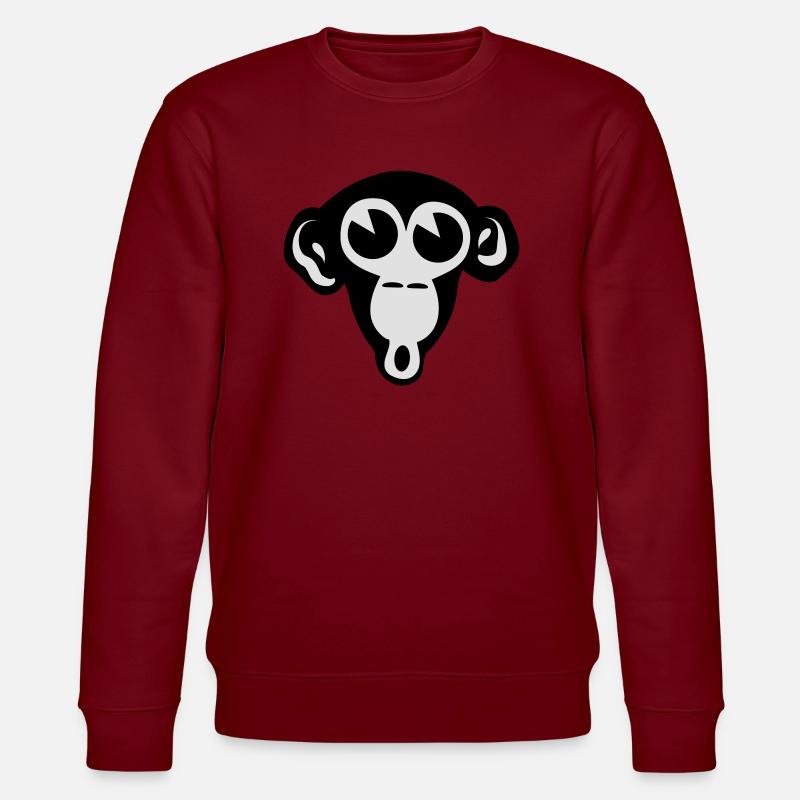 Affe - Stanley/Stella Unisex Bio-Sweatshirt CHANGER  - Burgunderrot