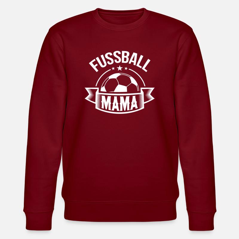 Fussball Mama - Stanley/Stella Unisex Bio-Sweatshirt CHANGER  - Burgunderrot