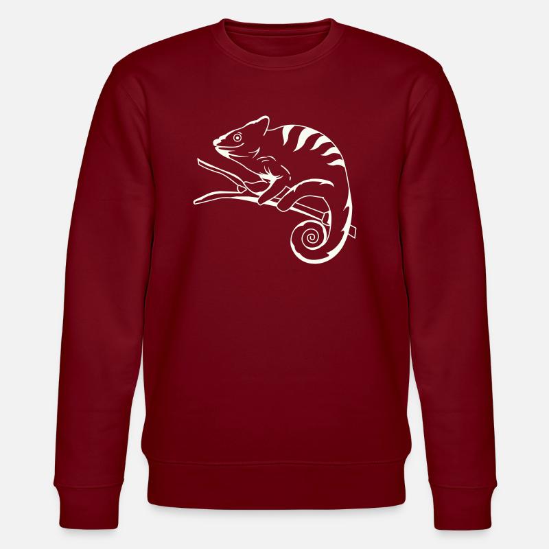 funny cameleon Kopie - Stanley/Stella Unisex Bio-Sweatshirt CHANGER  - Burgunderrot