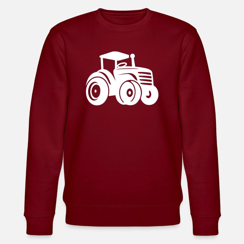 Traktor Landwirtschaft - Stanley/Stella Unisex Bio-Sweatshirt CHANGER  - Burgunderrot
