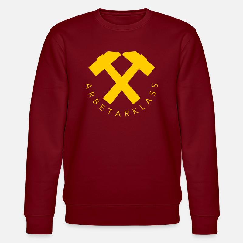 Arbeiterklasse - Stanley/Stella Unisex Bio-Sweatshirt CHANGER  - Burgunderrot