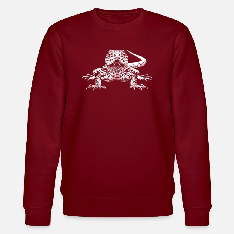 Eidechse - Stanley/Stella Unisex Bio-Sweatshirt CHANGER  - Burgunderrot