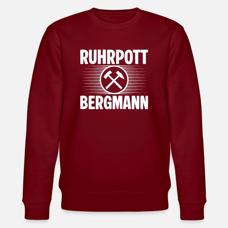 Ruhrpott Bergmann - Stanley/Stella Unisex Bio-Sweatshirt CHANGER  - Burgunderrot