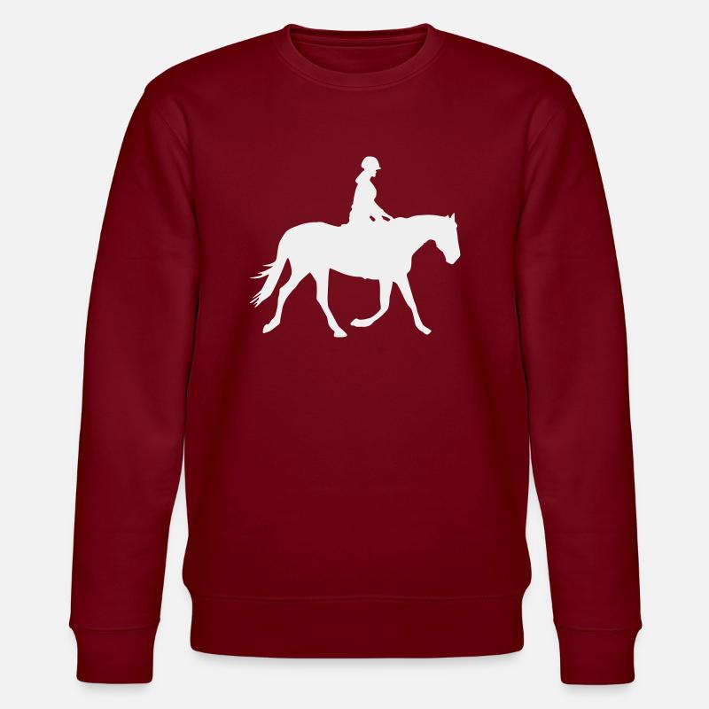 reiterin pferd - Stanley/Stella Unisex Bio-Sweatshirt CHANGER  - Burgunderrot