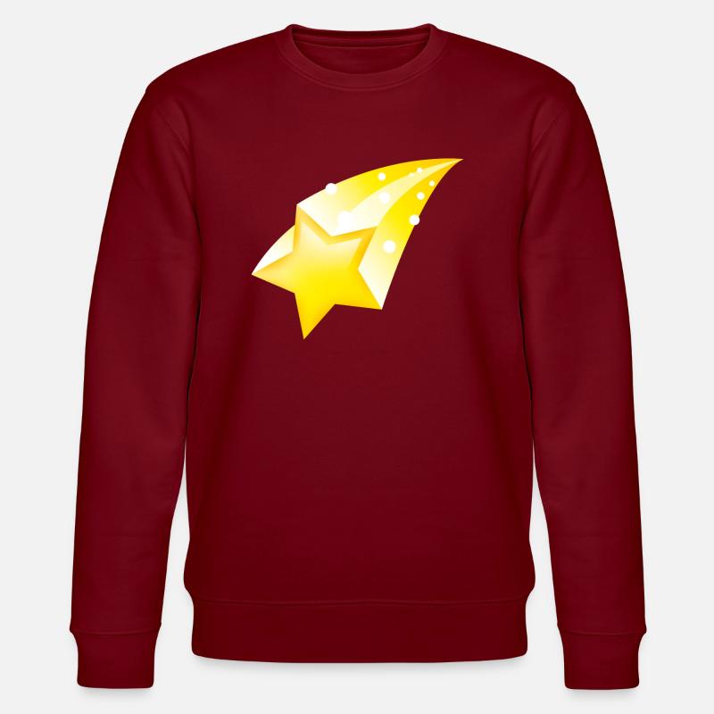 Smiley Falling Star - Stanley/Stella Unisex Bio-Sweatshirt CHANGER  - Burgunderrot
