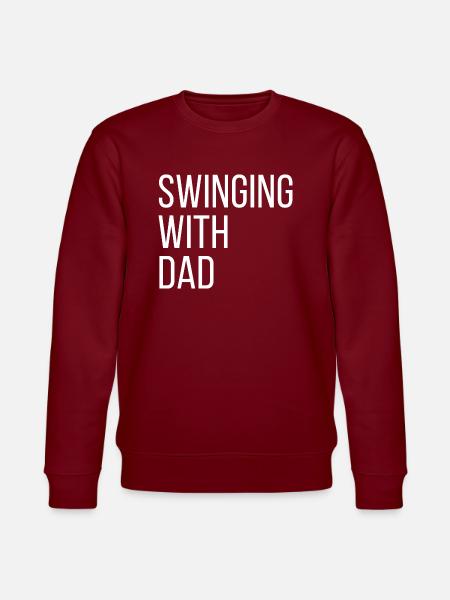 Swinging With Dad Golf - Stanley/Stella CHANGER Unisex Organic Sweatshirt - burgundy