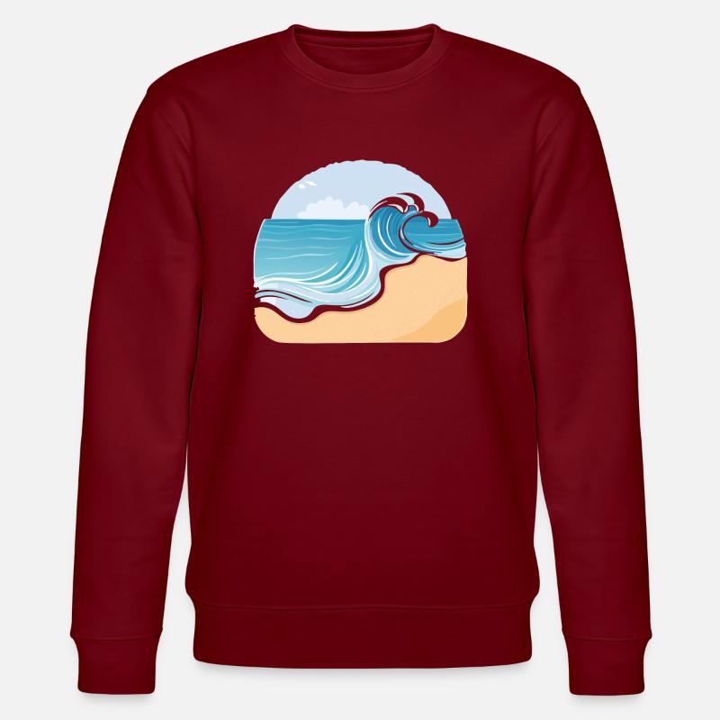 Sandstrand - Stanley/Stella Unisex Bio-Sweatshirt CHANGER  - Burgunderrot