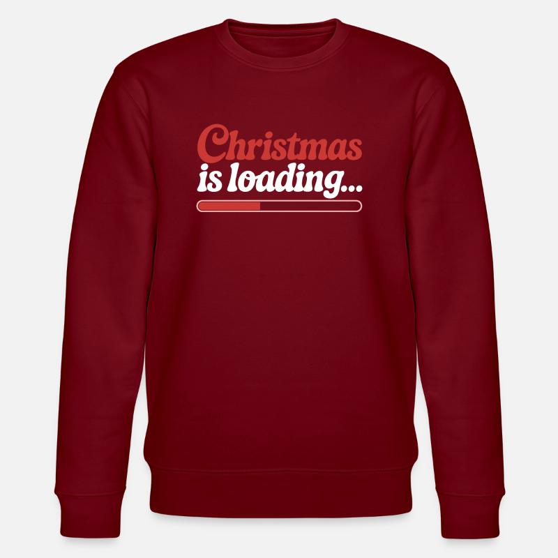 Weihnachten wird geladen ... - Stanley/Stella Unisex Bio-Sweatshirt CHANGER  - Burgunderrot