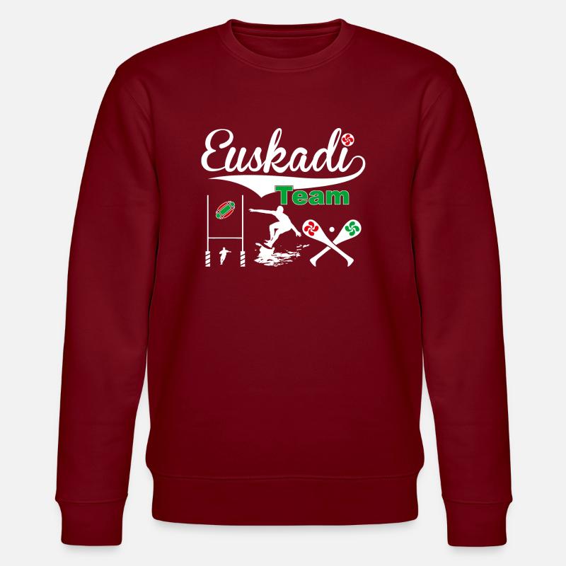 Euskadi Team Sport 06 - Stanley/Stella Unisex Bio-Sweatshirt CHANGER  - Burgunderrot