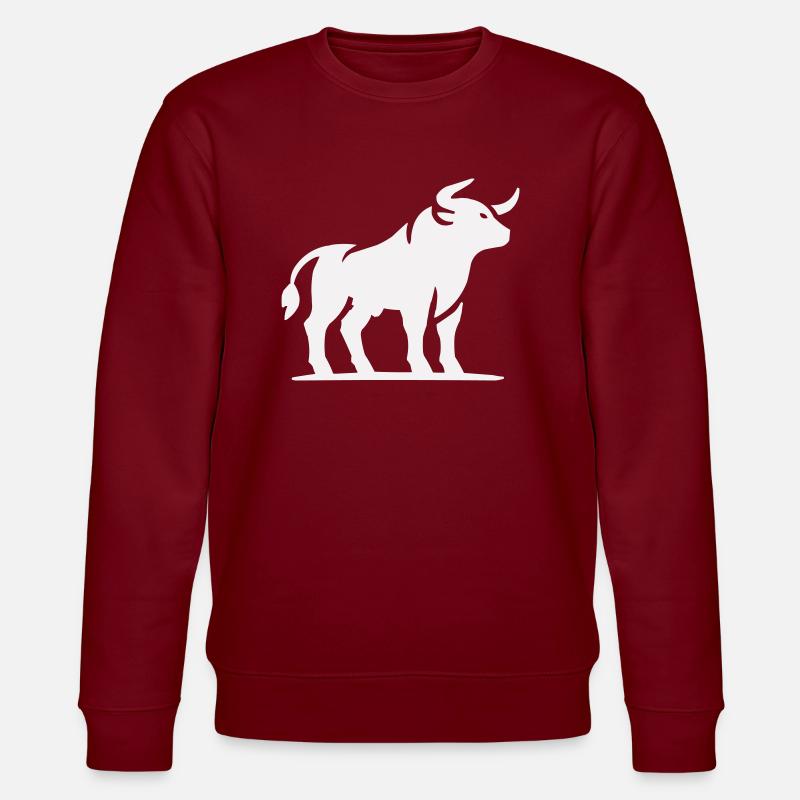 stier tier - Stanley/Stella Unisex Bio-Sweatshirt CHANGER  - Burgunderrot