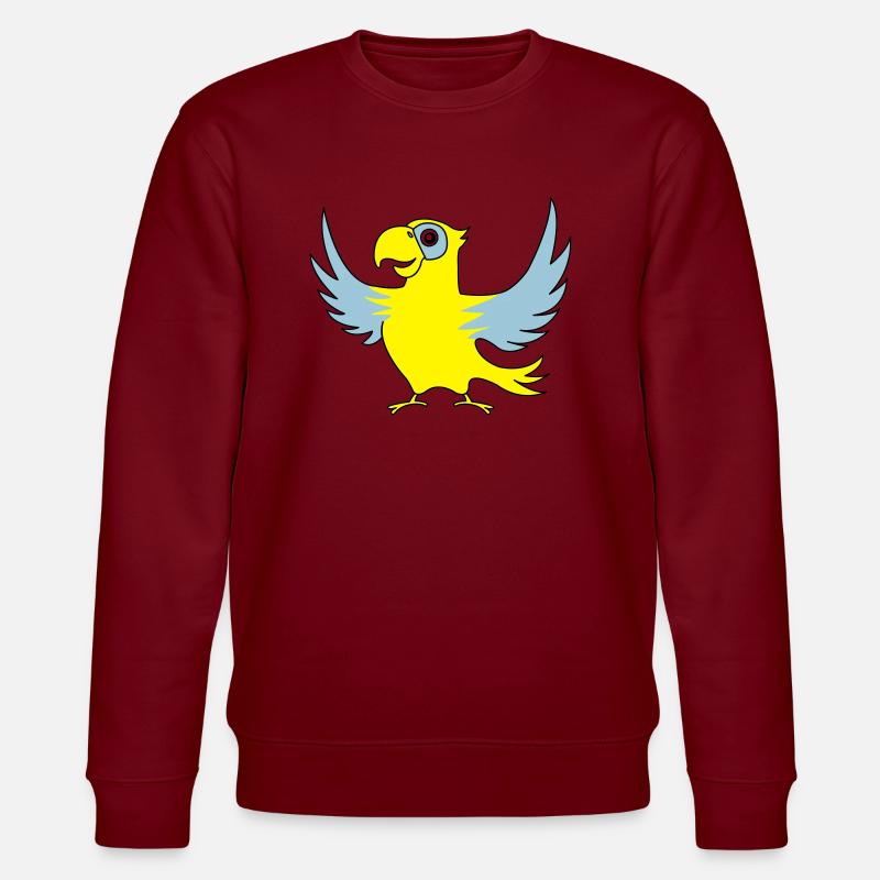 papagei_02 - Stanley/Stella Unisex Bio-Sweatshirt CHANGER  - Burgunderrot