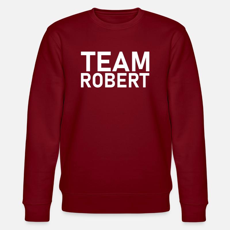 team robert weiß - Stanley/Stella Unisex Bio-Sweatshirt CHANGER  - Burgunderrot
