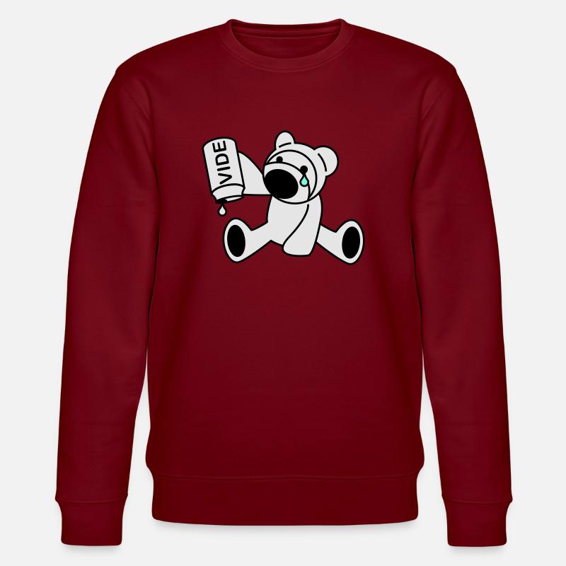 Bärenjunge - Stanley/Stella Unisex Bio-Sweatshirt CHANGER  - Burgunderrot