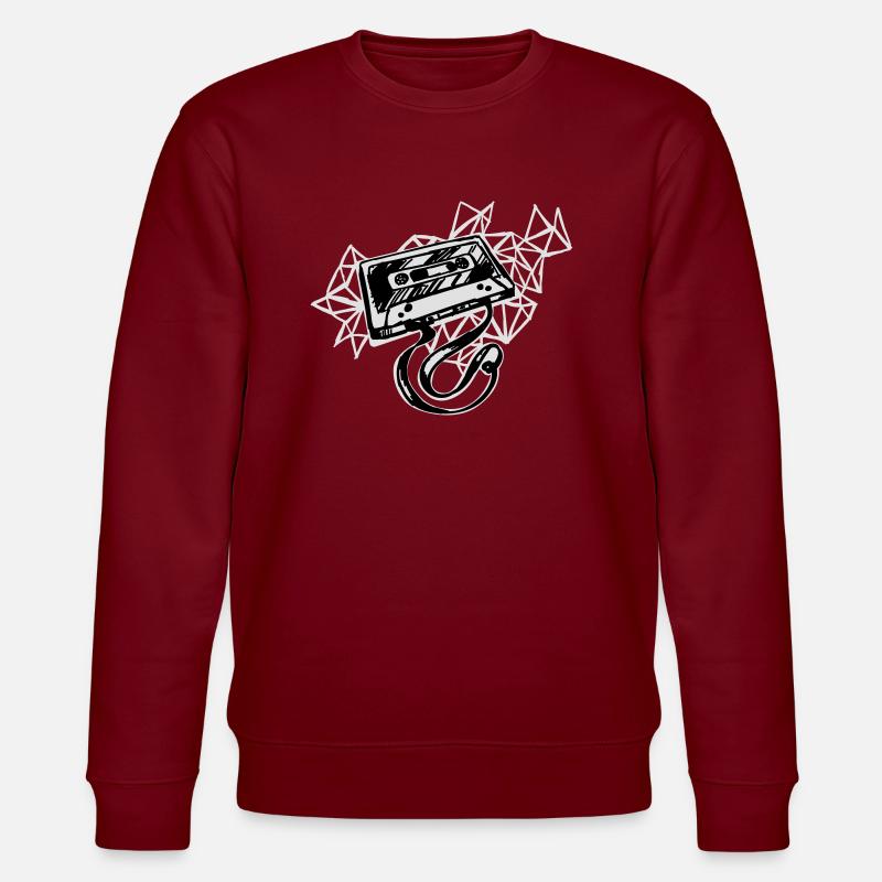 Retro Kassette - Stanley/Stella Unisex Bio-Sweatshirt CHANGER - Burgunderrot