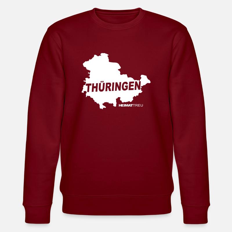Thüringen Treu - Stanley/Stella Unisex Bio-Sweatshirt CHANGER  - Burgunderrot