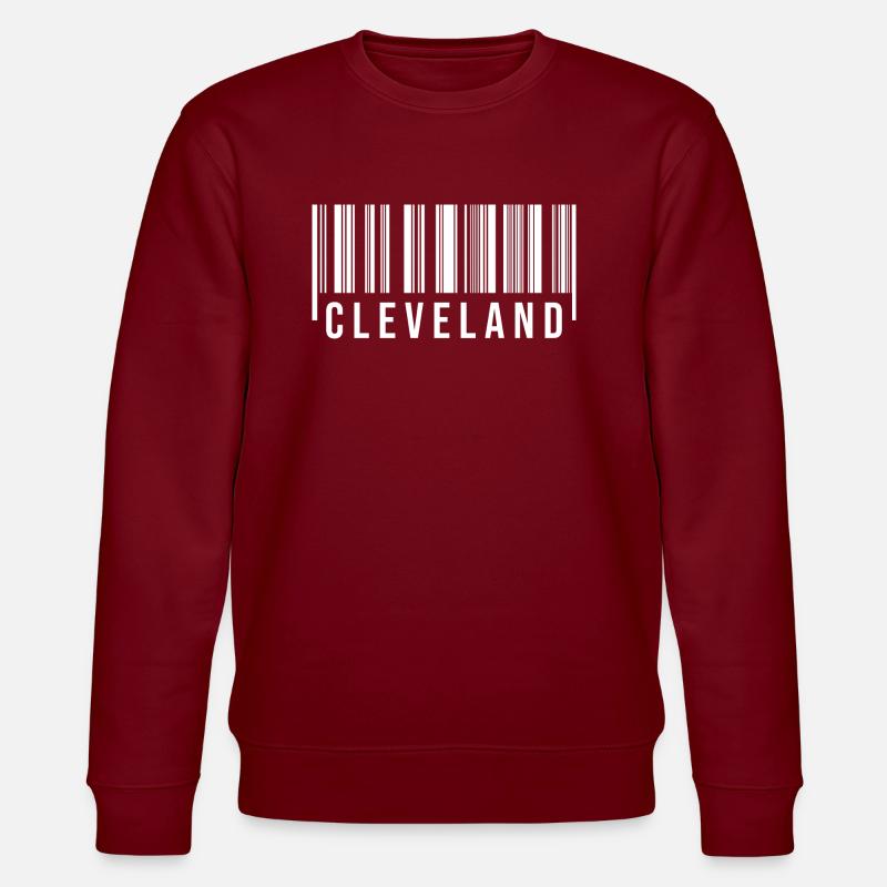 Cleveland Barcode - Stanley/Stella Unisex Bio-Sweatshirt CHANGER  - Burgunderrot