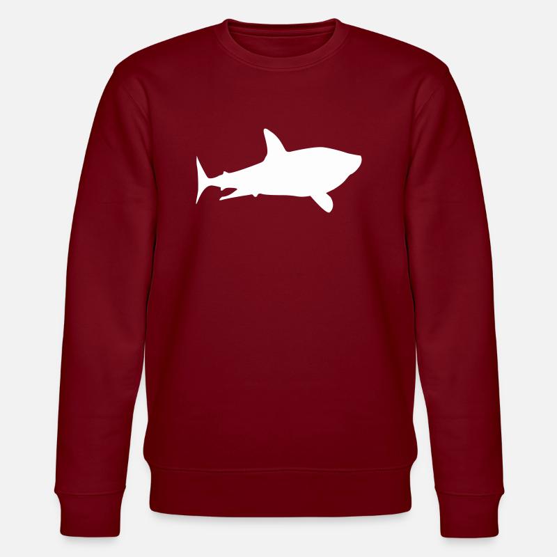 shark hai - Stanley/Stella Unisex Bio-Sweatshirt CHANGER  - Burgunderrot