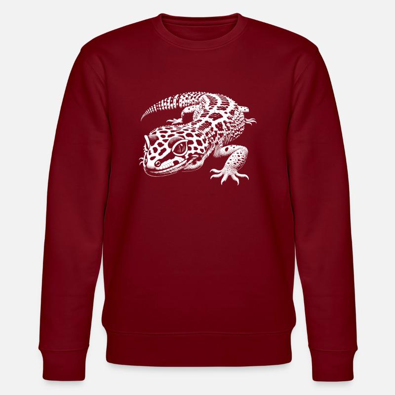 Gecko léopard - Sweat bio CHANGER Stanley/Stella Unisexe - bordeaux