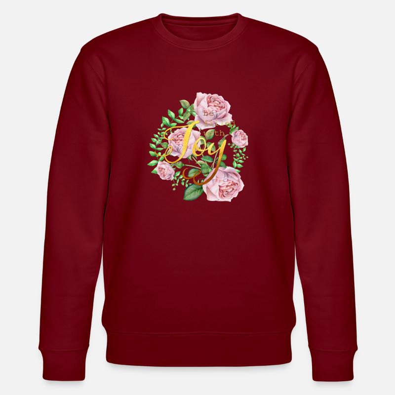 Be filled with joy - Stanley/Stella Unisex Bio-Sweatshirt CHANGER  - Burgunderrot