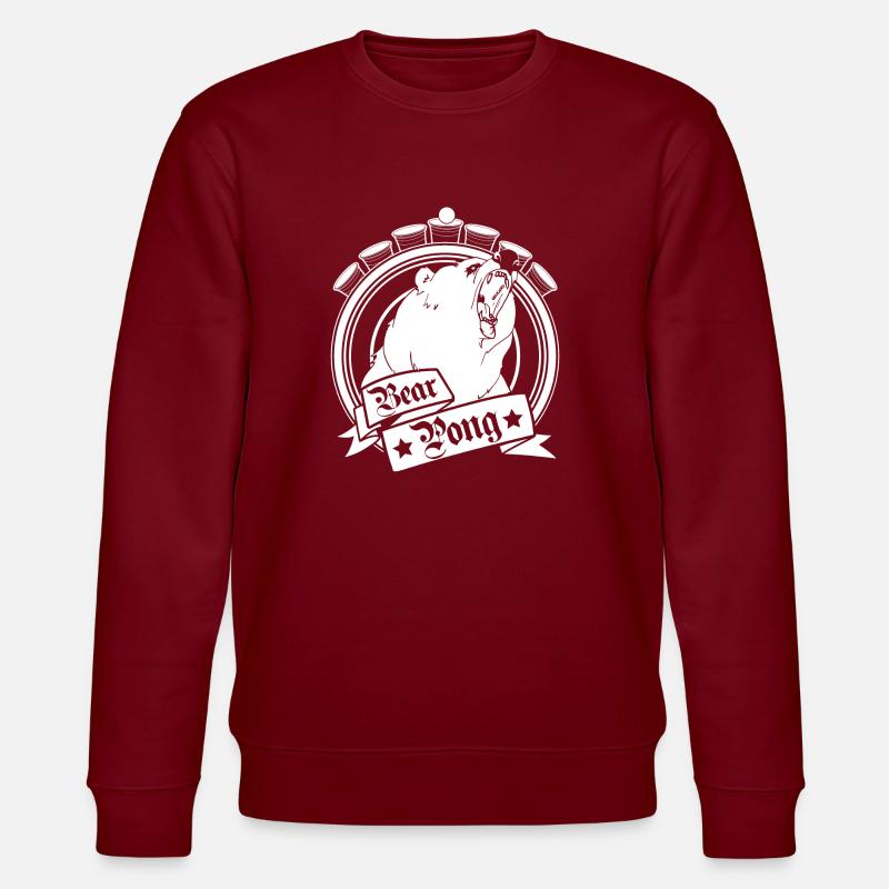 BearPong - Stanley/Stella Unisex Bio-Sweatshirt CHANGER  - Burgunderrot