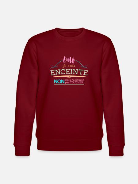 Oui je suis enceinte - Sweat bio CHANGER Stanley/Stella Unisexe - bordeaux