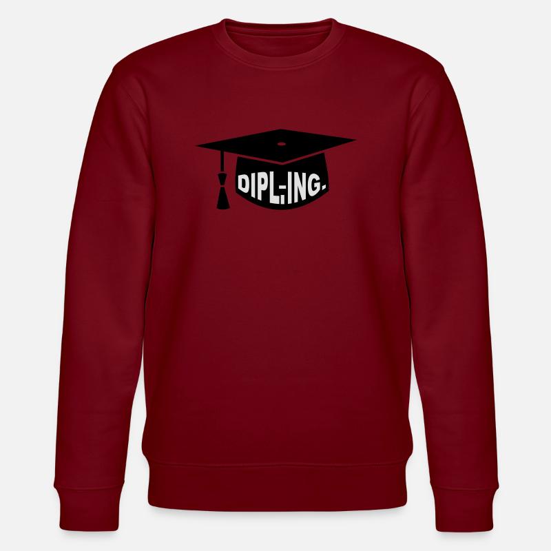 Diplom - Studium - Geschenk - Dipl. Ing. - - Stanley/Stella Unisex Bio-Sweatshirt CHANGER  - Burgunderrot