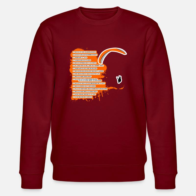 Parapente FAQ - Sweat bio CHANGER Stanley/Stella Unisexe - bordeaux