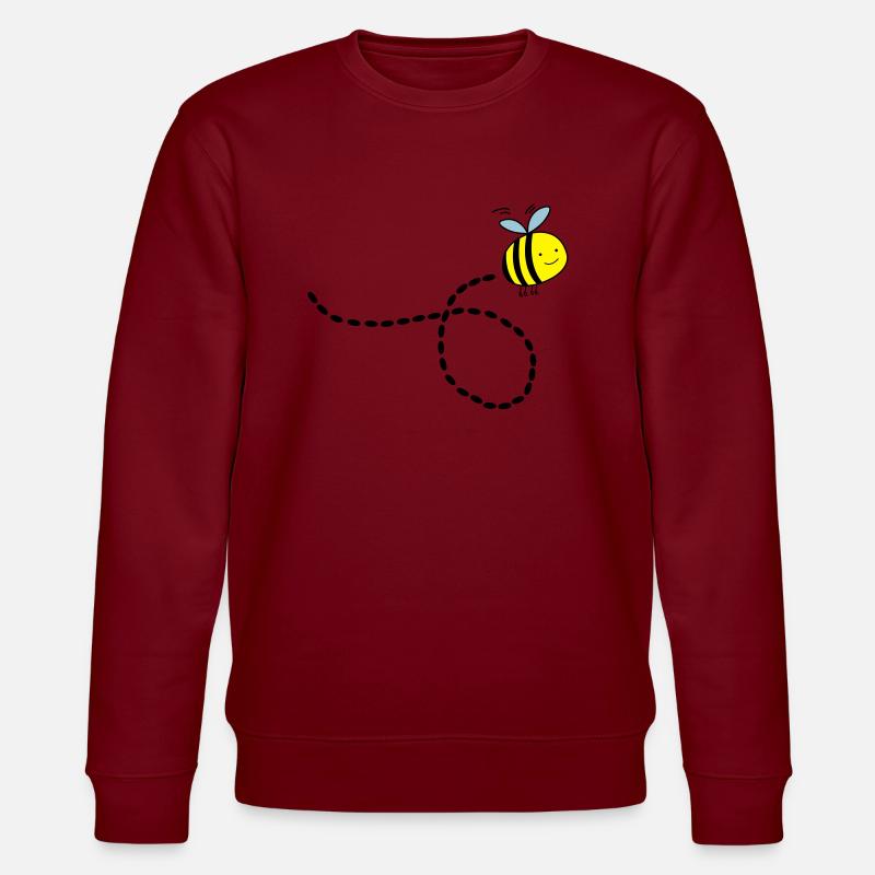 flying_bee_02 - Stanley/Stella Unisex Bio-Sweatshirt CHANGER  - Burgunderrot