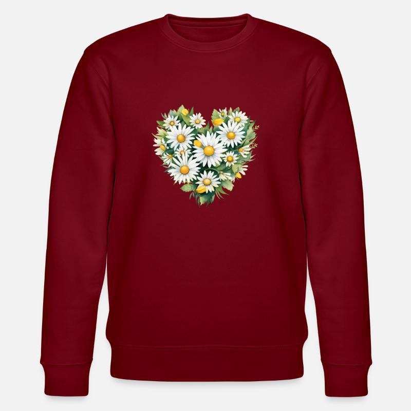 Cœur de marguerite - Sweat bio CHANGER Stanley/Stella Unisexe - bordeaux