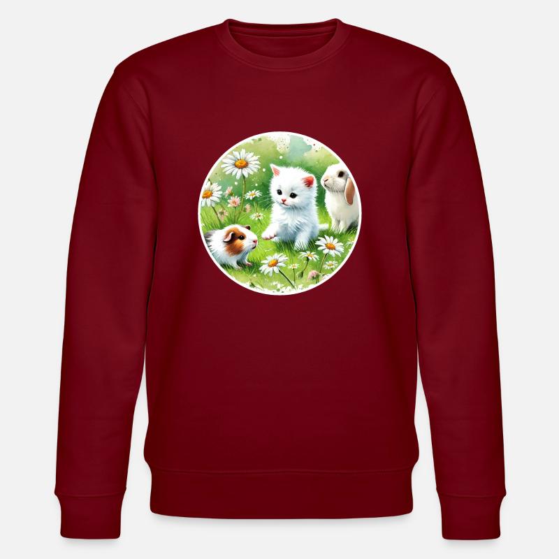 Cochons d’Inde, lapins et chatons - Sweat bio CHANGER Stanley/Stella Unisexe - bordeaux