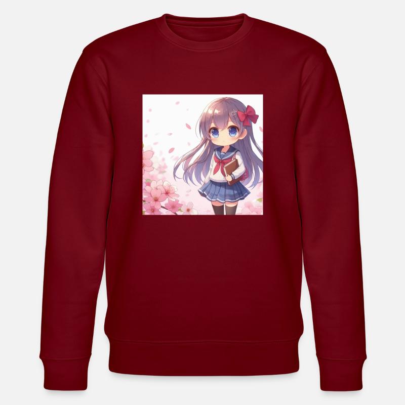 Mangas japonais animés - Sweat bio CHANGER Stanley/Stella Unisexe - bordeaux