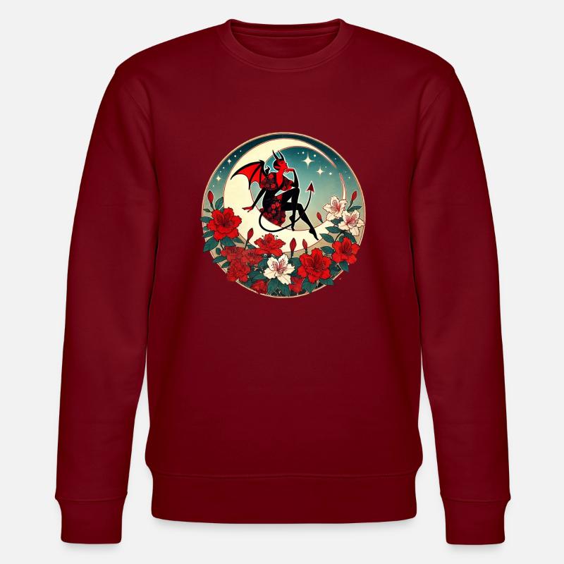 Teufel Pinup - Stanley/Stella Unisex Bio-Sweatshirt CHANGER  - Burgunderrot