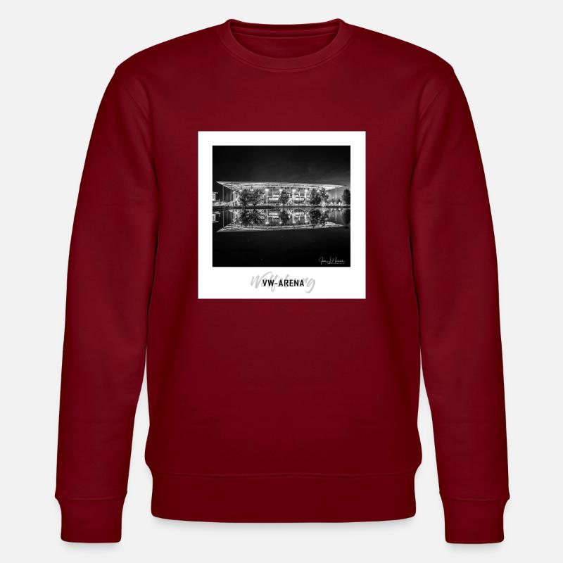 Arena Wolfsburg - Stanley/Stella Unisex Bio-Sweatshirt CHANGER  - Burgunderrot
